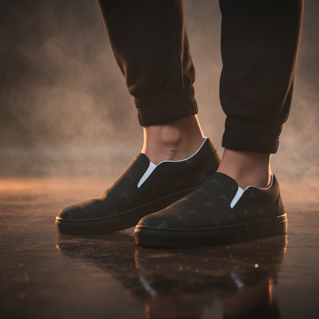 CloneBuzzz — Slip-On Canvas Shoes On Feet