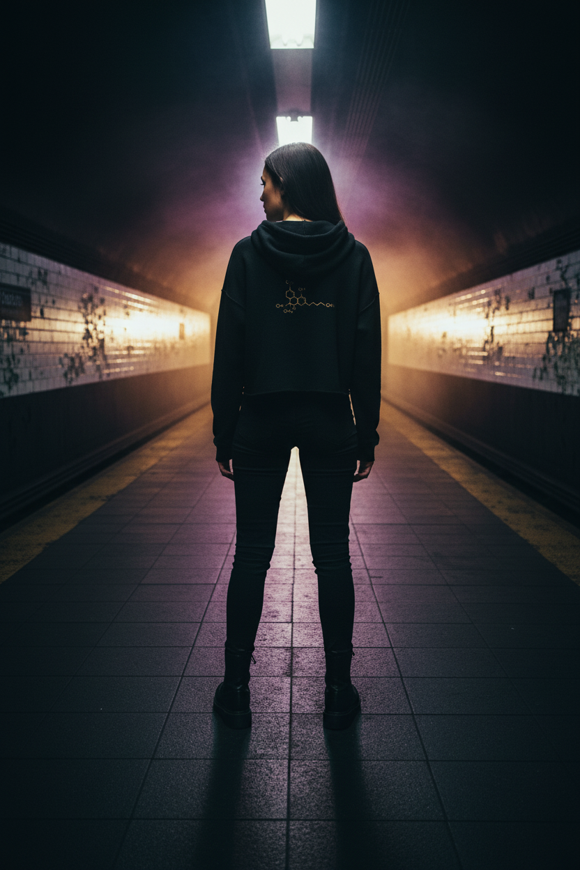 Hybrid — Crop Hoodie on Model