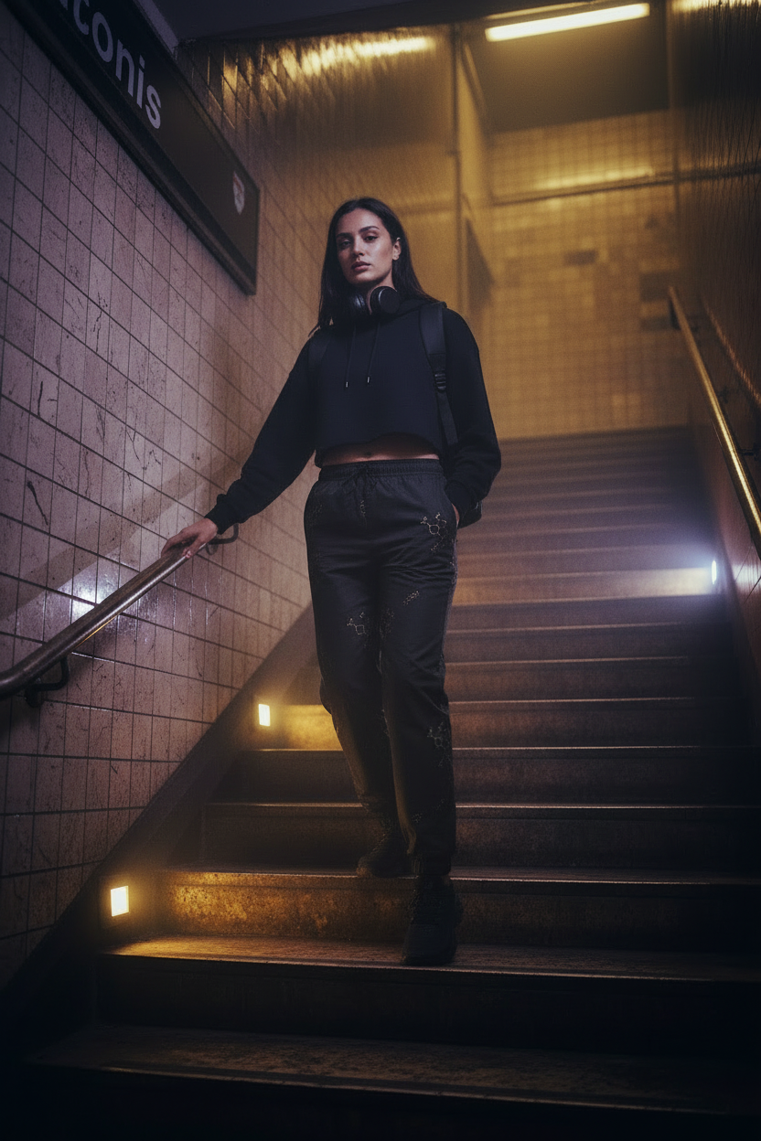 Hybrid — Track Pants Subway Stairs