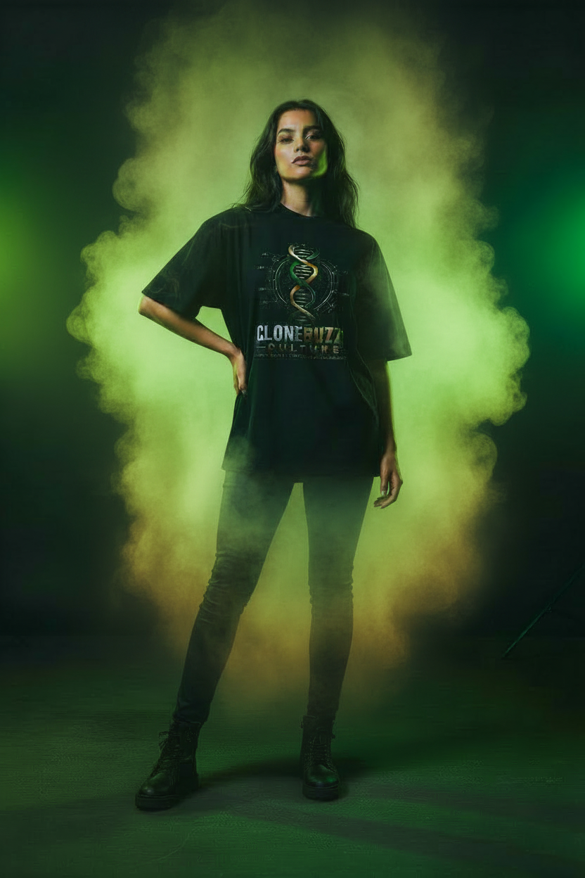 Sativa — High Neck Tee Foggy