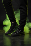 Sativa — Women's High Tops Black Tongue