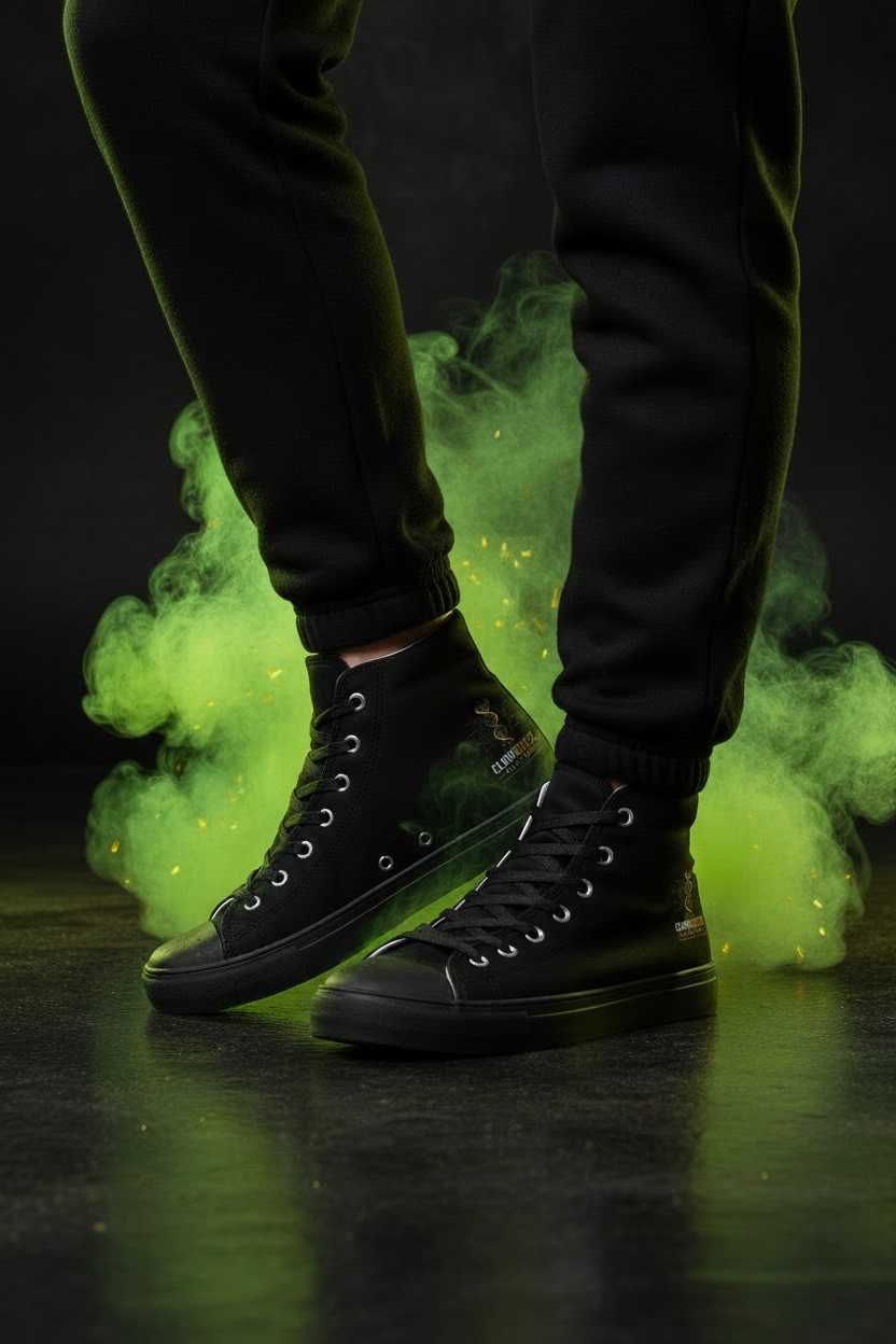 Sativa — Women's High Tops Black Tongue